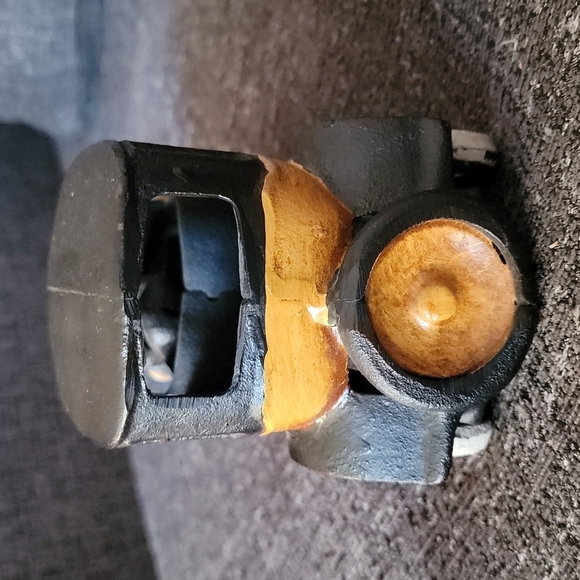 VINTAGE Arcade  9"Cast Iron Yellow Taxi Cab with Taxi driver - Picture 2 of 5